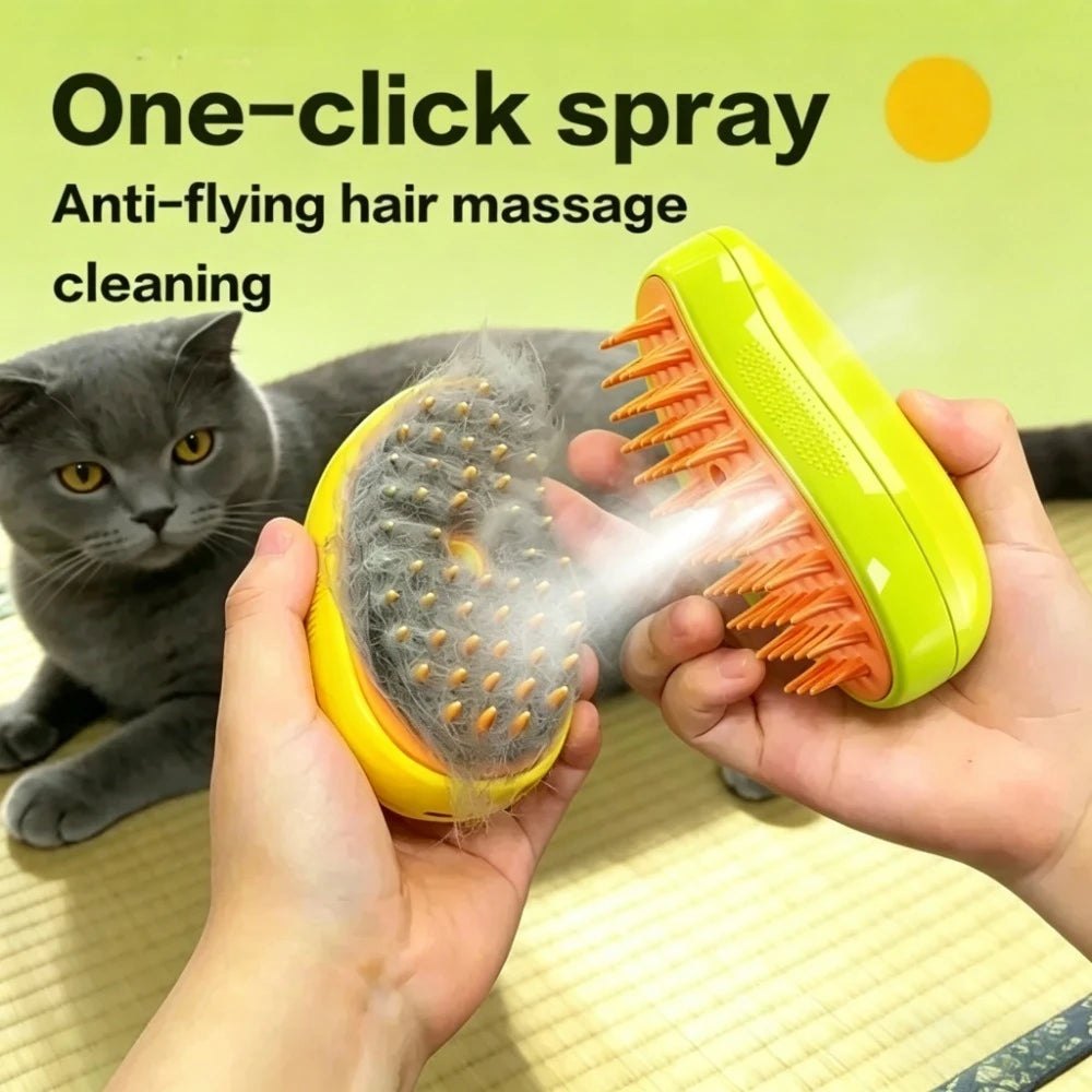 HappyPaws 3-in-1 Steamy Pet Brush