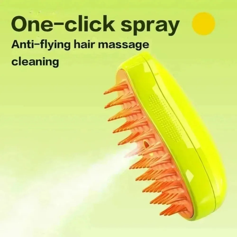 HappyPaws 3-in-1 Steamy Pet Brush