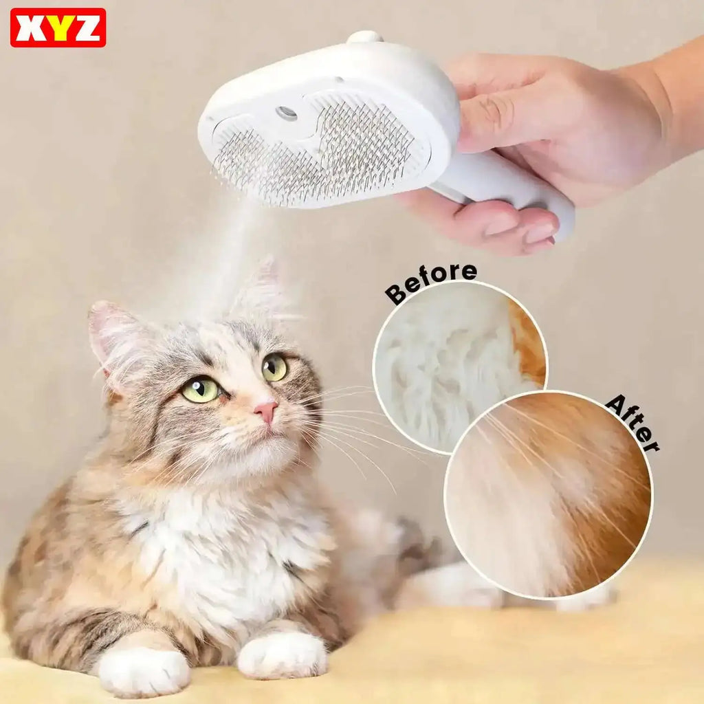 HappyPaws 3-in-1 Dog Steamer Brush