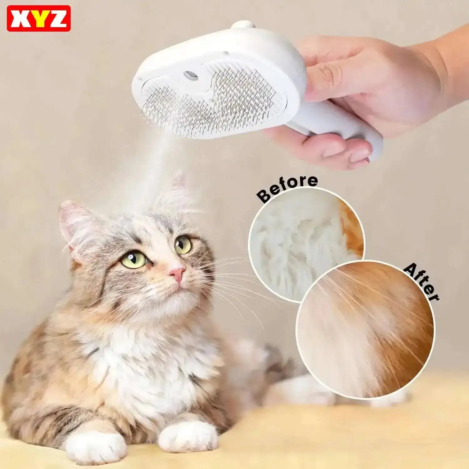 HappyPaws 3-in-1 Dog Steamer Brush