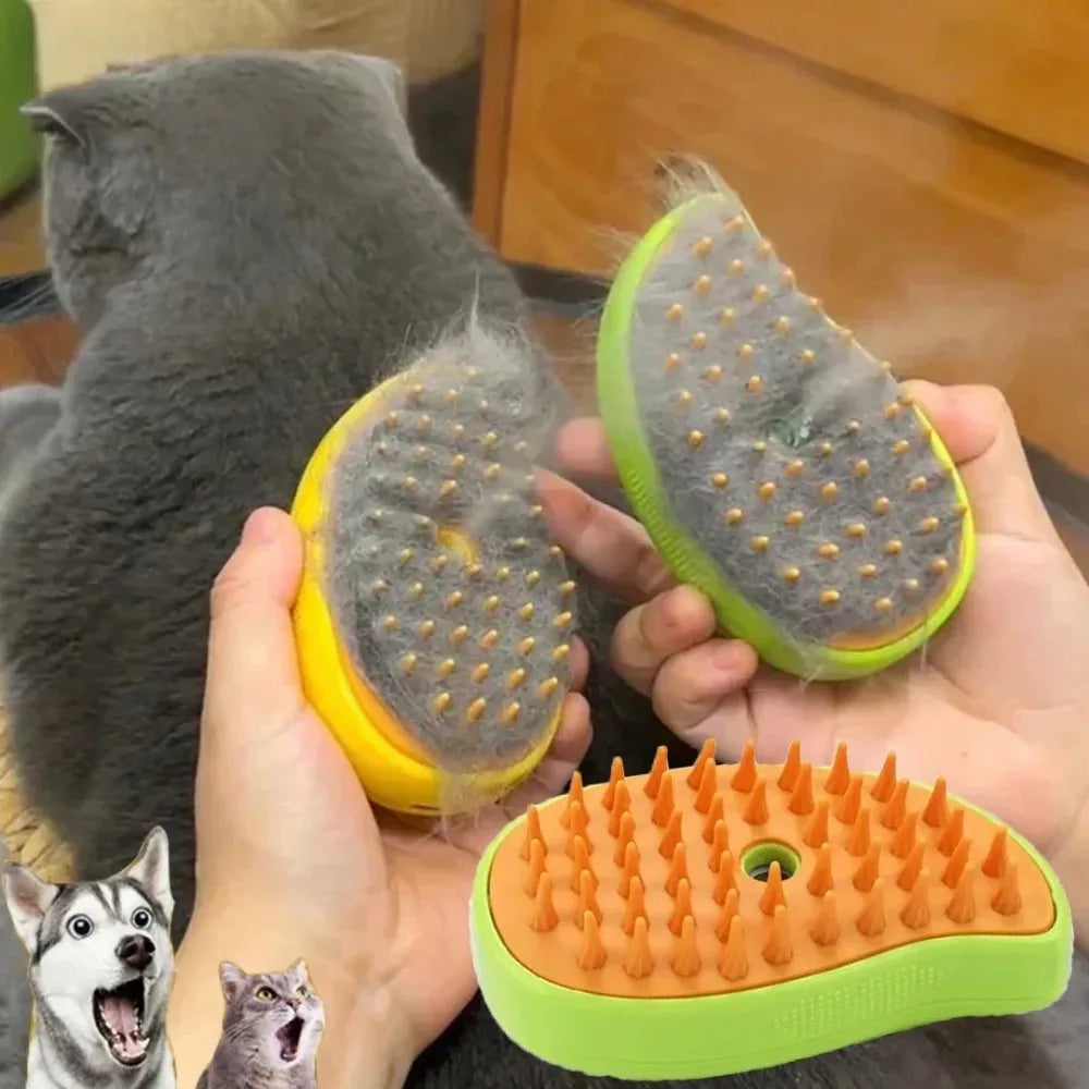 HappyPaws 3-in-1 Steamy Pet Brush
